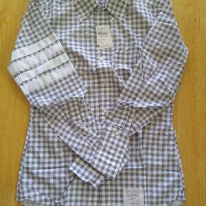 New Thom Browne Gray White Check TB1 14.5-32 Small